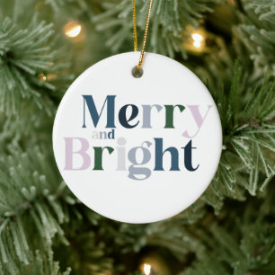 Frohe und helle Weihnachten Keramik Ornament