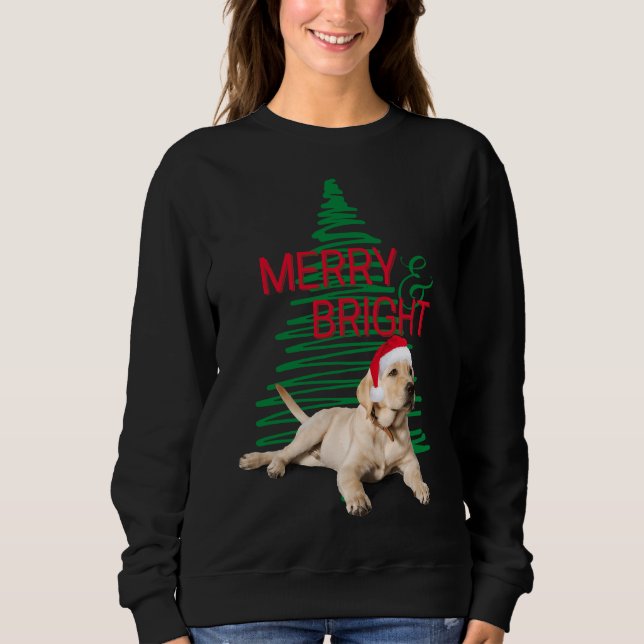 Frohe und helle Weihnachten Labrador Sweatshirt (Vorderseite)