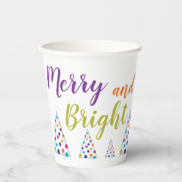 Frohe und helle Weihnachten Pappbecher