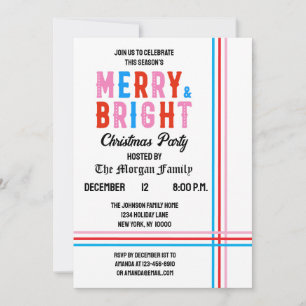 Frohe und helle Weihnachten Party Einladung