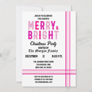 Frohe und helle Weihnachten Party Einladung