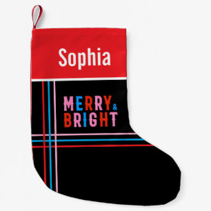 Frohe und helle Weihnachten Party Kleiner Weihnachtsstrumpf