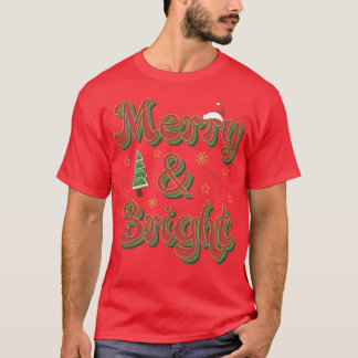 Frohe und helle Weihnachten Retro Weihnachten 2022 T-Shirt