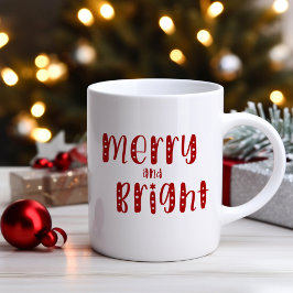 Frohe und helle Weihnachten Rot Kaffeetasse