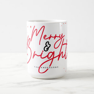 Frohe und helle Weihnachten Rot Kaffeetasse