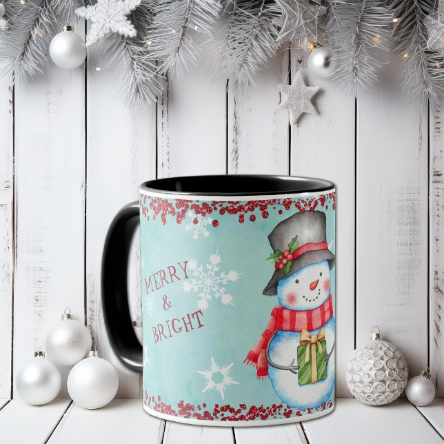 Frohe und helle Weihnachten Snowman Kinder Tasse (Von Creator hochgeladen)