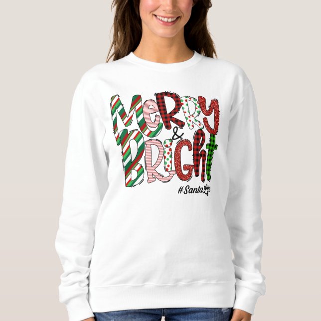 Frohe und helle Weihnachten Sweatshirt (Vorderseite)