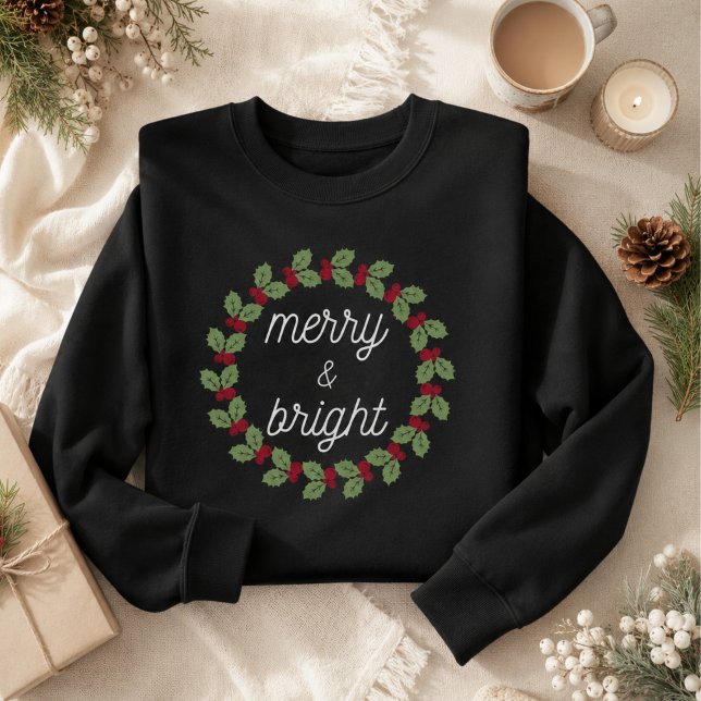 Frohe und helle Weihnachten Sweatshirt (Von Creator hochgeladen)