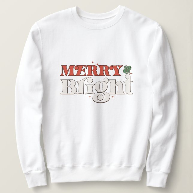 Frohe und helle Weihnachten Sweatshirt (Design vorne)