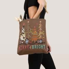 Frohe und helle Weihnachtsbaumen Boho Shopping