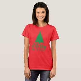Frohe und helle Weihnachtsbaumen T-Shirt