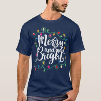 Frohe und helle Weihnachtsbeleuchtung Weihnachten  T-Shirt