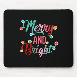 Frohe und helle Weihnachtsbeleuchtung Weihnachtsfa Mousepad