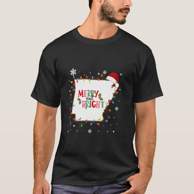 Frohe und helle Weihnachtsbeleuchtung Xmas Arkansa T-Shirt (Vorderseite)