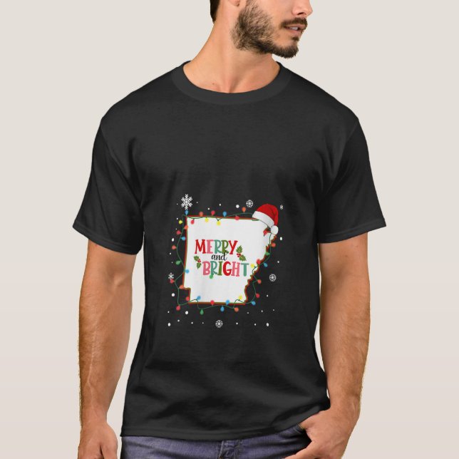 Frohe und helle Weihnachtsbeleuchtung Xmas Arkansa T-Shirt (Vorderseite)
