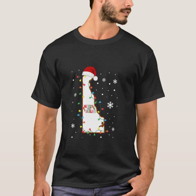 Frohe und helle Weihnachtsbeleuchtung Xmas Delawar T-Shirt (Vorderseite)