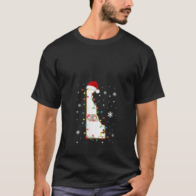 Frohe und helle Weihnachtsbeleuchtung Xmas Delawar T-Shirt (Vorderseite)