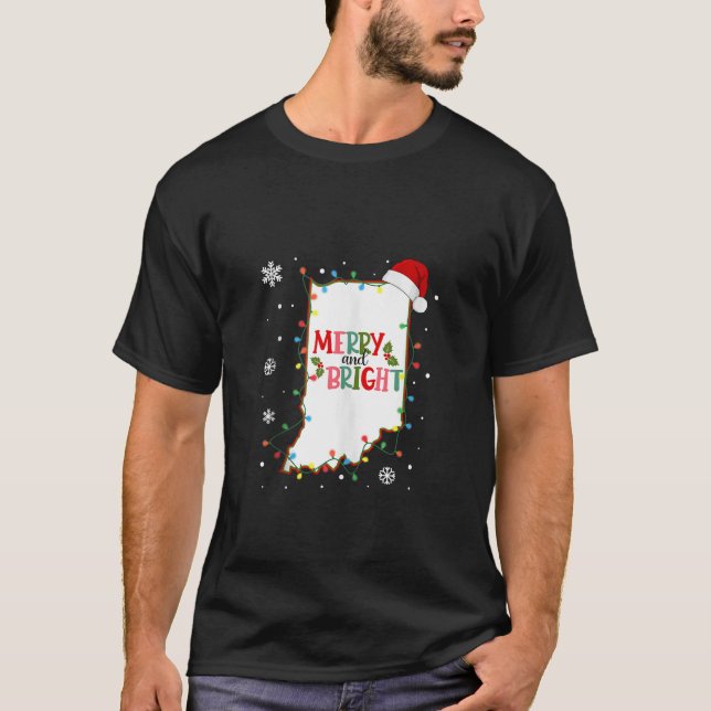 Frohe und helle Weihnachtsbeleuchtung Xmas Indiana T-Shirt (Vorderseite)
