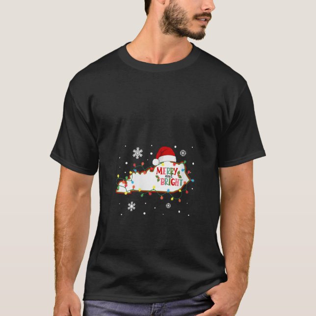 Frohe und helle Weihnachtsbeleuchtung Xmas Kentuck T-Shirt (Vorderseite)