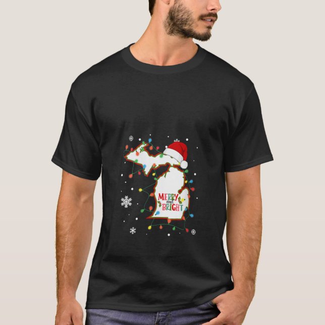 Frohe und helle Weihnachtsbeleuchtung Xmas Michiga T-Shirt (Vorderseite)