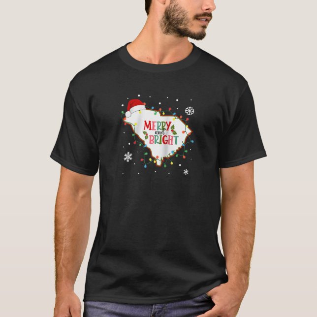 Frohe und helle Weihnachtsbeleuchtung Xmas South C T-Shirt (Vorderseite)