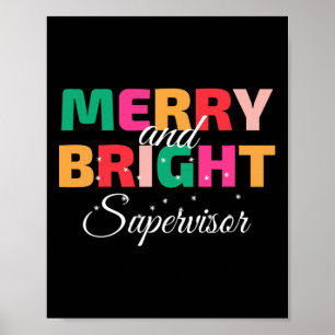 Frohe und helle Weihnachtsberater Poster