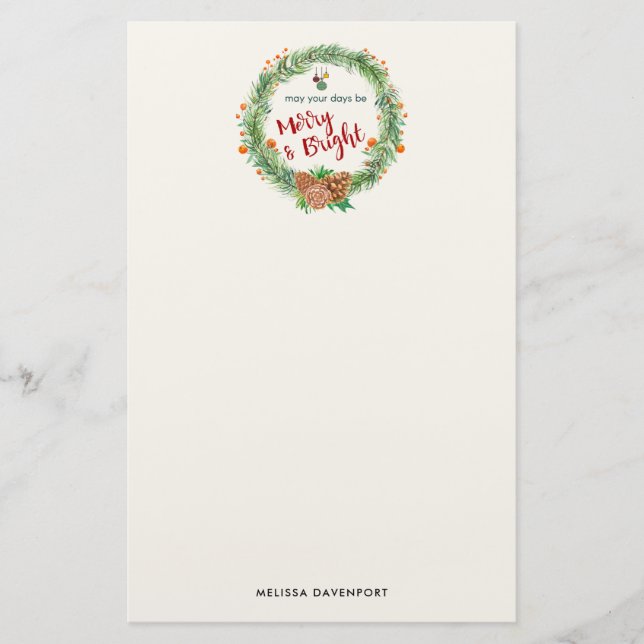 Frohe und helle Weihnachtsfeier Briefpapier (Vorderseite)