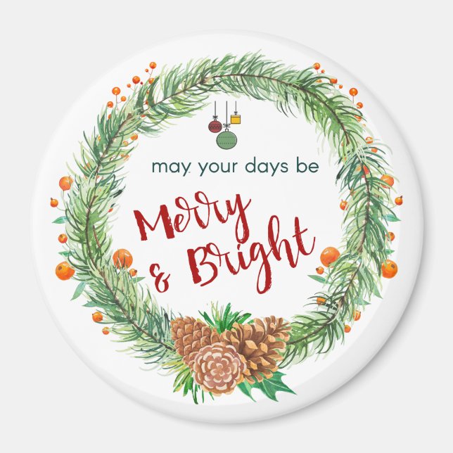 Frohe und helle Weihnachtsfeier Magnet (Vorne)