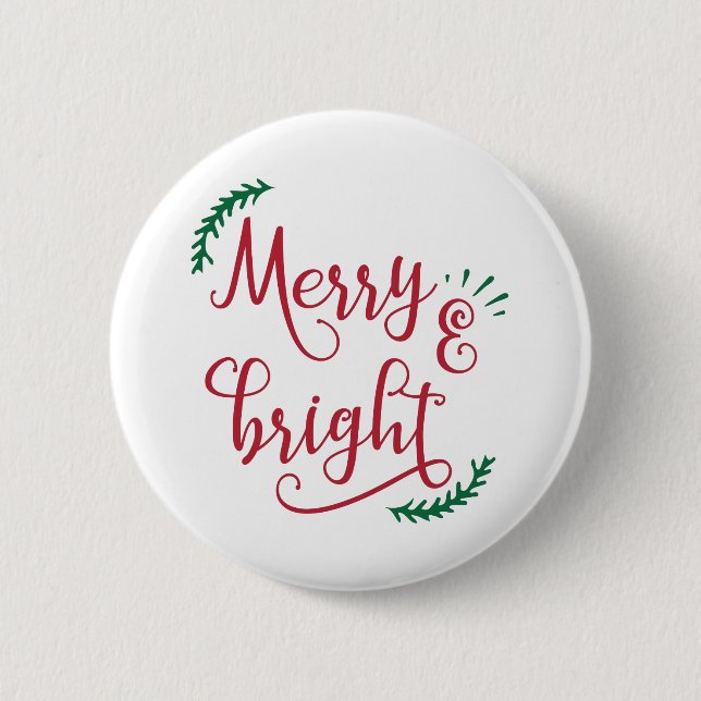 frohe und helle Weihnachtsfeiertage Button (Vorderseite)