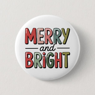 Frohe und helle Weihnachtsfeiertage Button