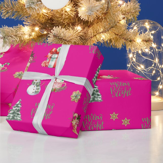 Frohe und helle Weihnachtsfeiertage Geschenkpapier (Feiertage)