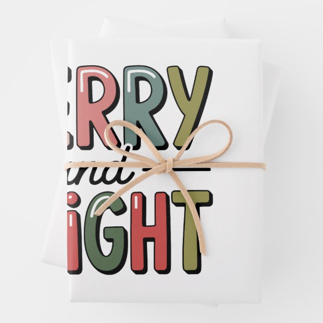 Frohe und helle Weihnachtsfeiertage Geschenkpapier Set (Beispiel)