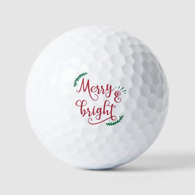 Frohe und helle Weihnachtsfeiertage Golfball (Vorderseite)