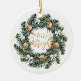 Frohe und helle Weihnachtsfeiertage Keramik Ornament
