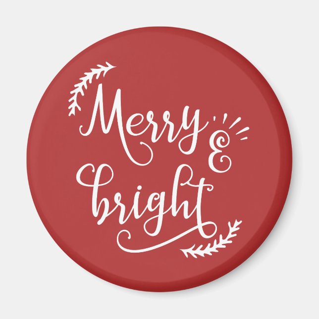 frohe und helle Weihnachtsfeiertage Magnet (Vorne)