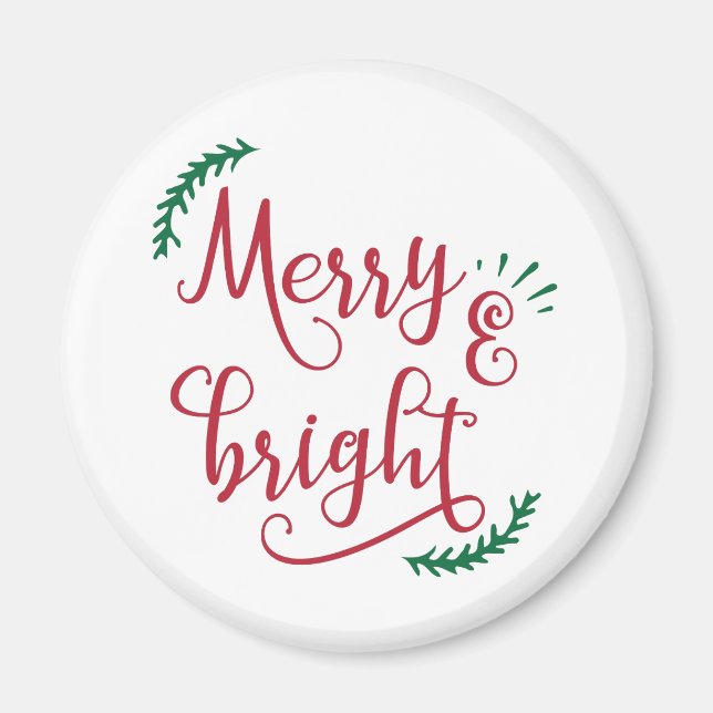 frohe und helle Weihnachtsfeiertage Magnet (Vorne)