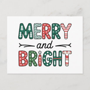 Frohe und helle Weihnachtsfeiertage Postkarte