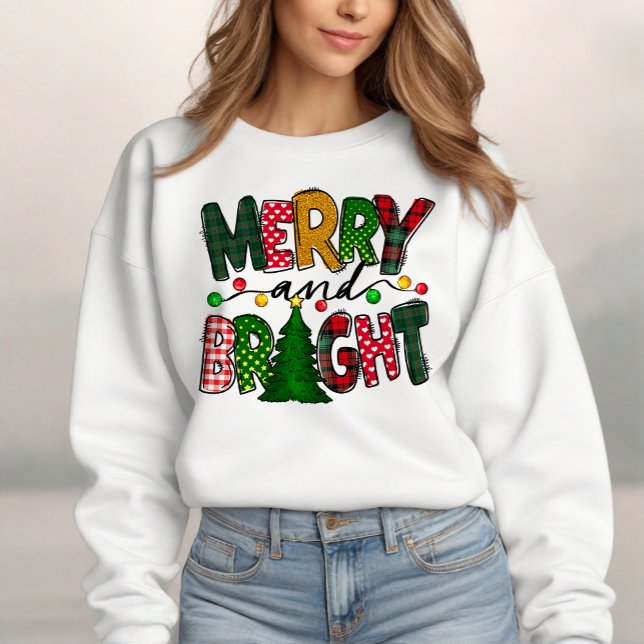 Frohe und helle Weihnachtsfeiertage Sweatshirt (Brighten your festivities with this cheerful Christmas sweatshirt, spreading joy wherever you go!)