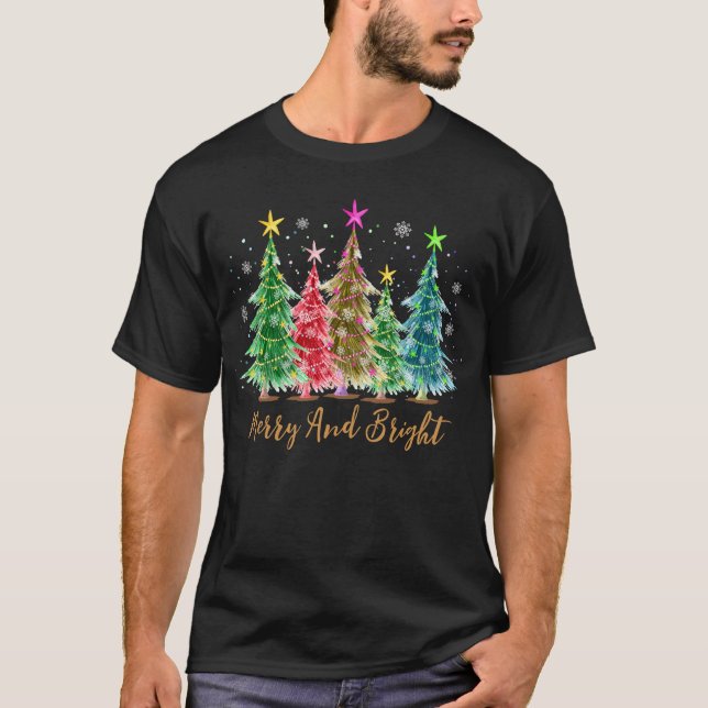 Frohe und helle Weihnachtsfeiertage T-Shirt (Vorderseite)