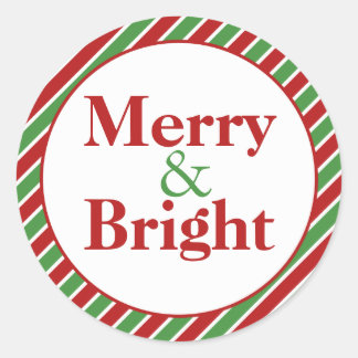 Frohe und helle Weihnachtsfeiertage Umschlag Aufkl Runder Aufkleber