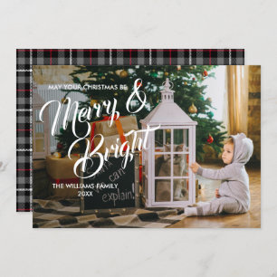 Frohe und helle Weihnachtsfotokarte Einladung