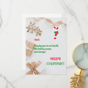 Frohe und helle Weihnachtskarte Dankeskarte
