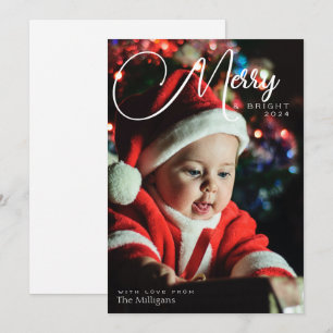 Frohe und helle Weihnachtskarte im vollen Foto Feiertagskarte