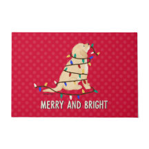 Frohe und helle Weihnachtsleuchten Doormat