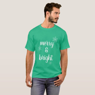 Frohe und helle Weihnachtsschneeflocken T-Shirt