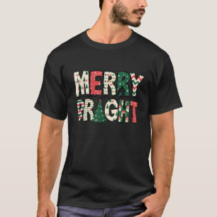 Frohe und hellrosa Weihnachtsbaumfamilie Christus T-Shirt