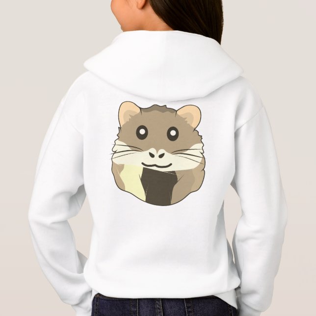 Frohe und leichte Hamster Hoodie (Rückseite)