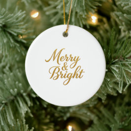 Frohe und strahlende Goldfolie-Weihnachtsdekoratio Keramik Ornament
