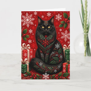 Frohe und strahlende Weihnachtskarte Feiertagskarte