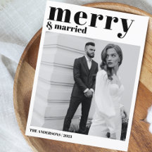 Frohe und Verheiratete Weihnachten Modernes Foto S